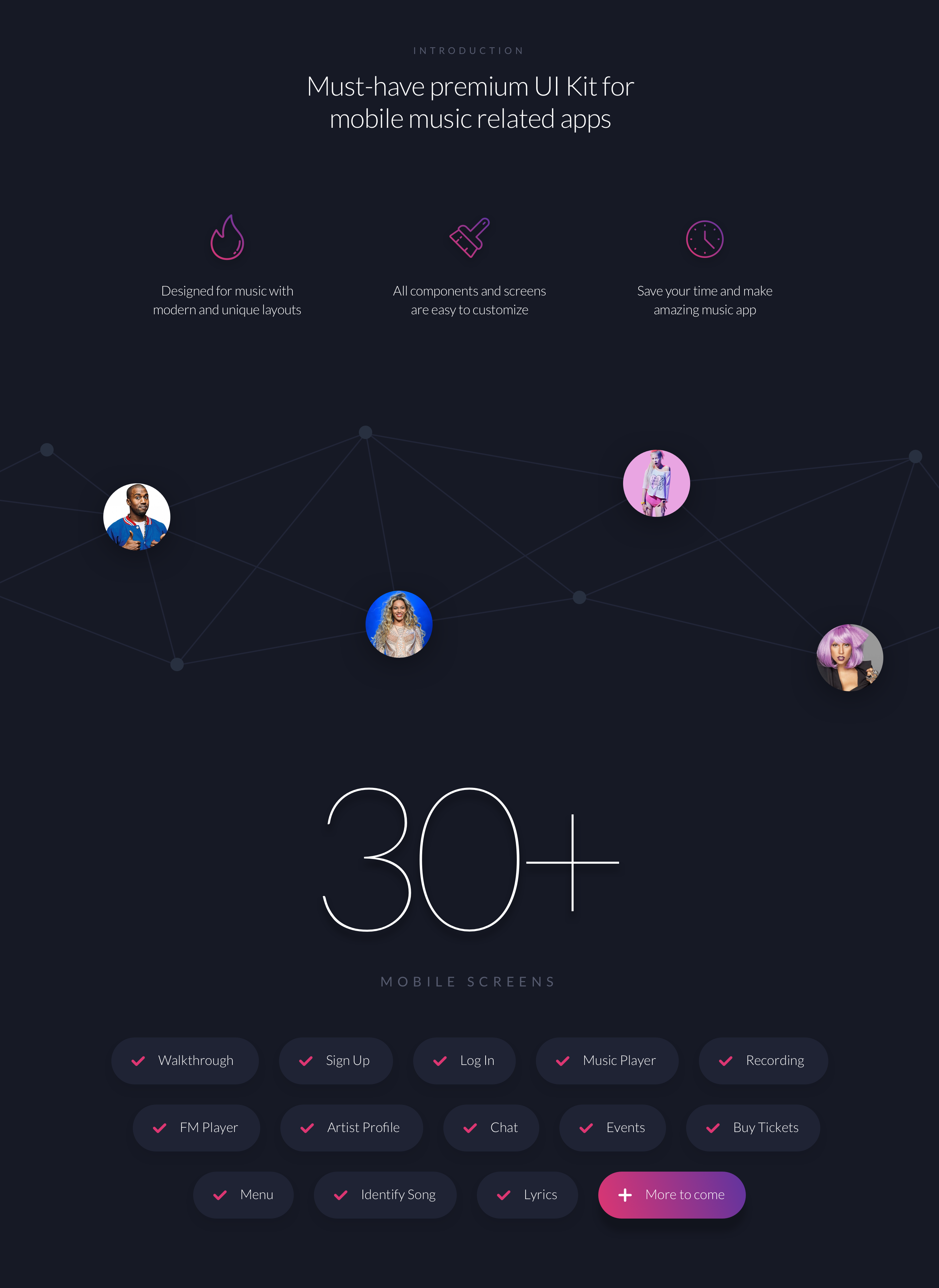 Music Mobile UI Kit-音乐手机套件APP设计---酷图编号4