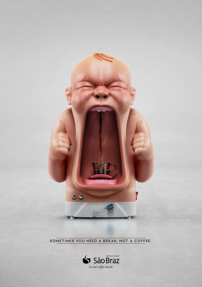 有时你需要休息,而不是咖啡-巴西的咖啡店平面广告---酷图编号1