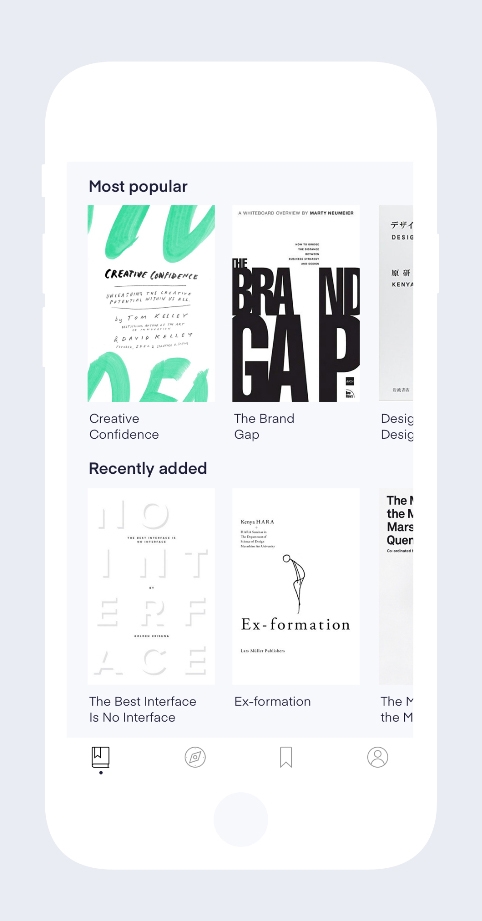 Booketly-清爽手机APP界面设计图片