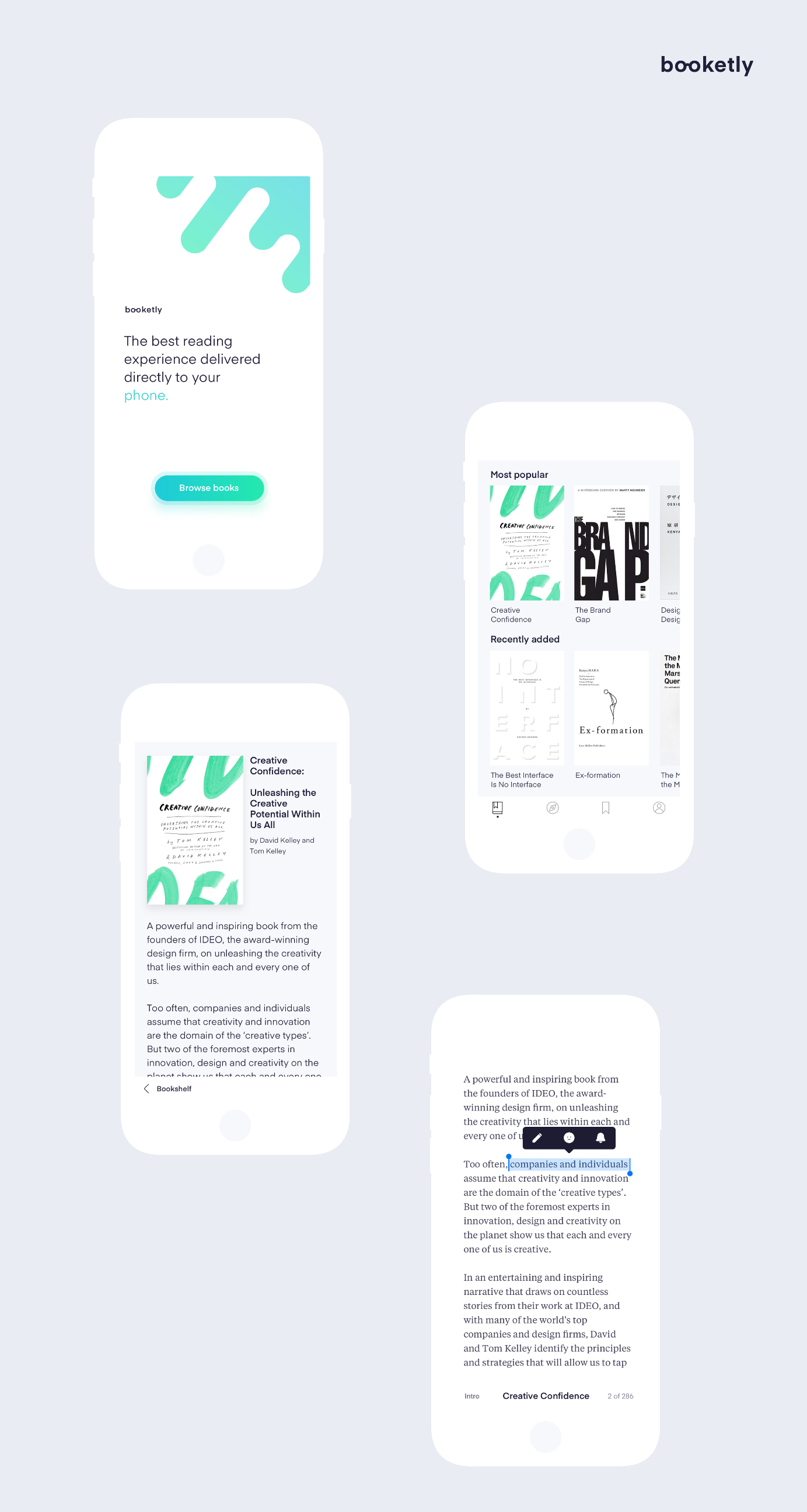 Booketly-清爽手机APP界面设计---酷图编号1