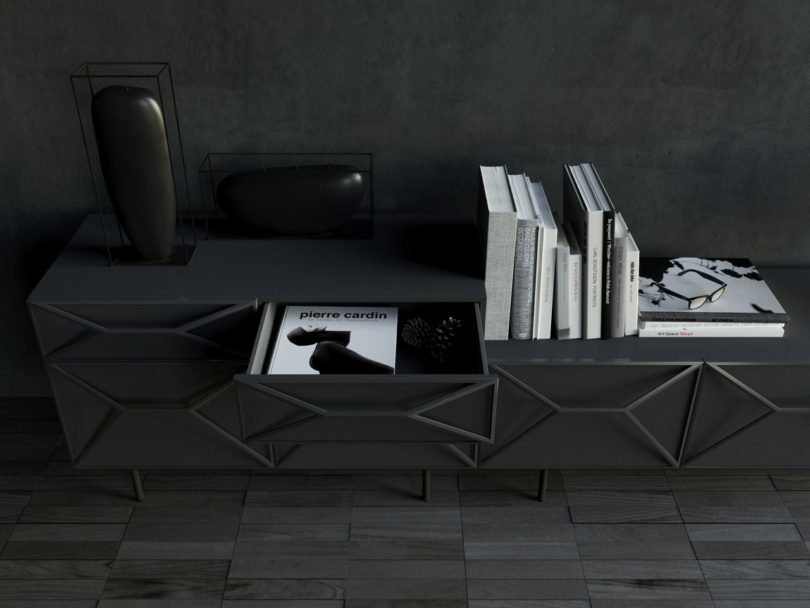 一个有不同的高度和宽度集模块化的存储台-有24个餐边柜,抽屉单元,和电视台功能---酷图编号1