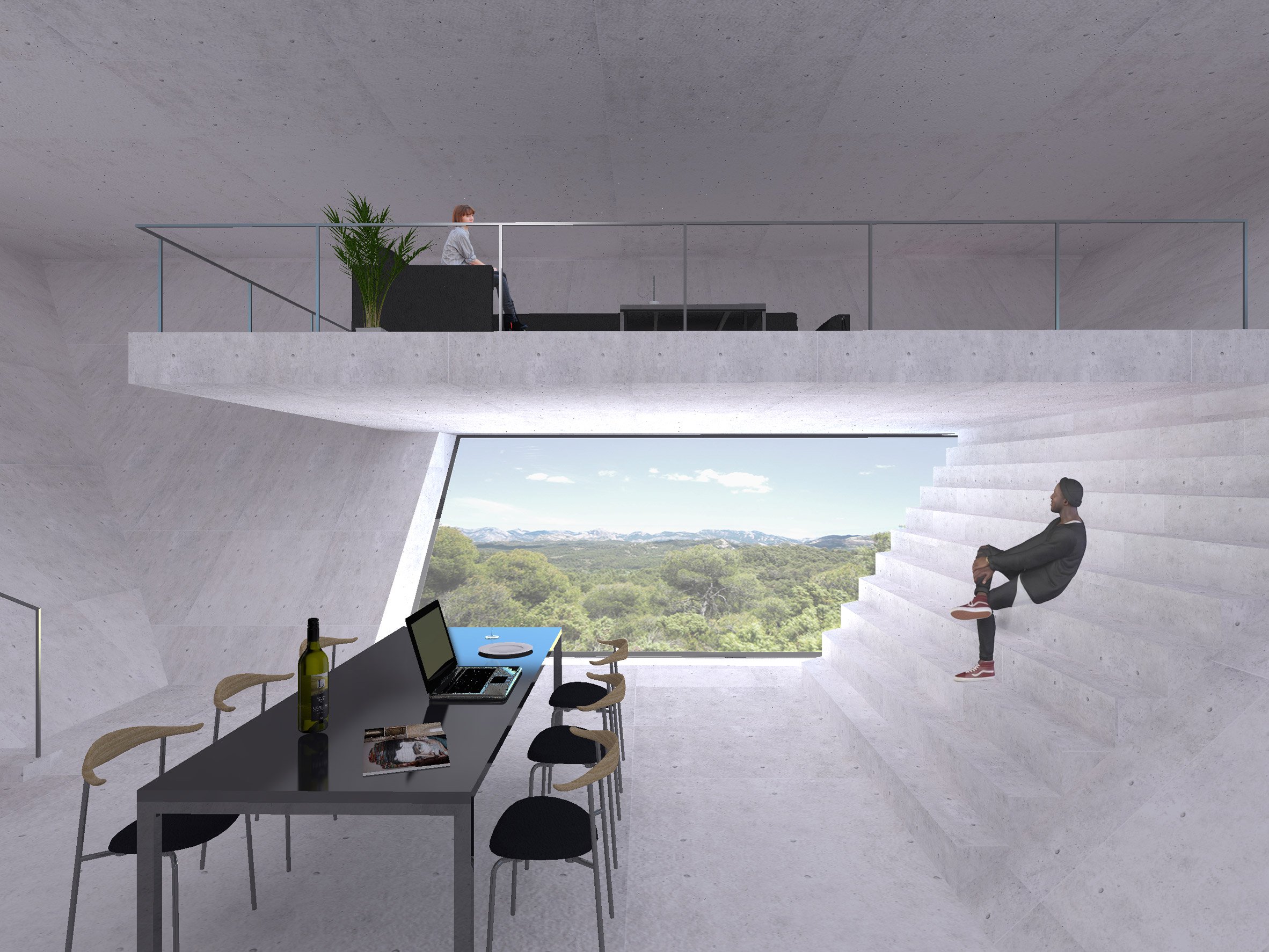 TNA的梦想假期-一个倒置的混凝土金字塔游泳池别墅---酷图编号2