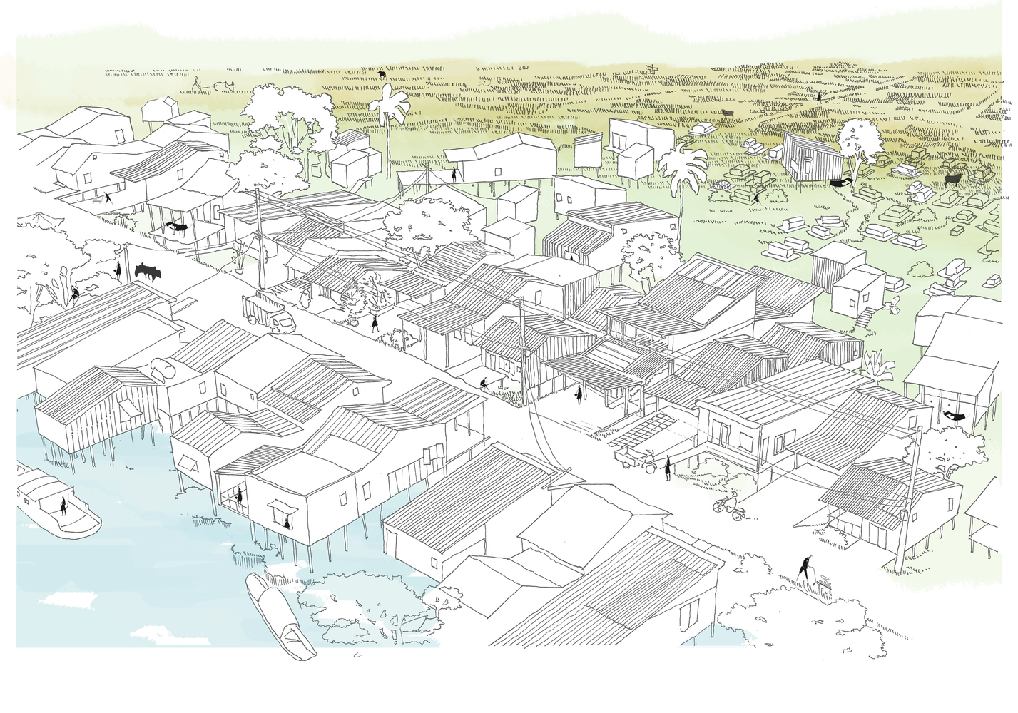 越南340平米的木质“村寨”别墅-浓浓的乡土气息---酷图编号1185510