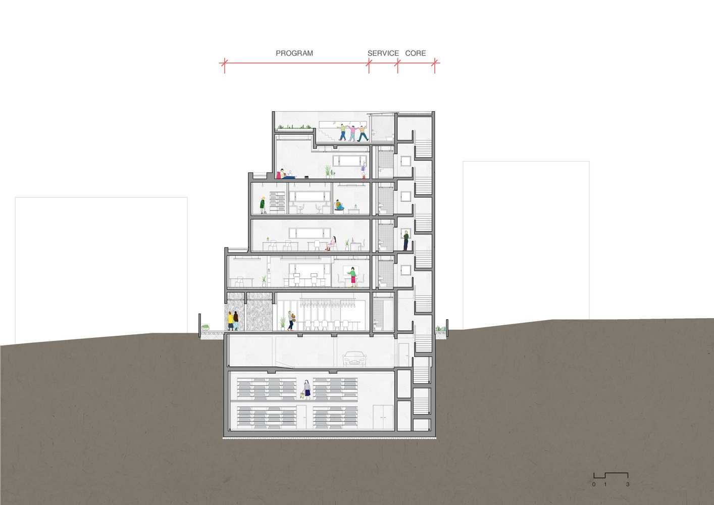 该场地位于琼谷新堂洞( Sindang-dong, Jung-gu )。由于临近东大门 - 以著名服装批发市场如东大门 ( Dongdaemun Market )和平和市场( Pyounghwa Market )等闻名的一区,新堂洞一直以来都是服装市场的“后台工作区”。写上了“纹理”、