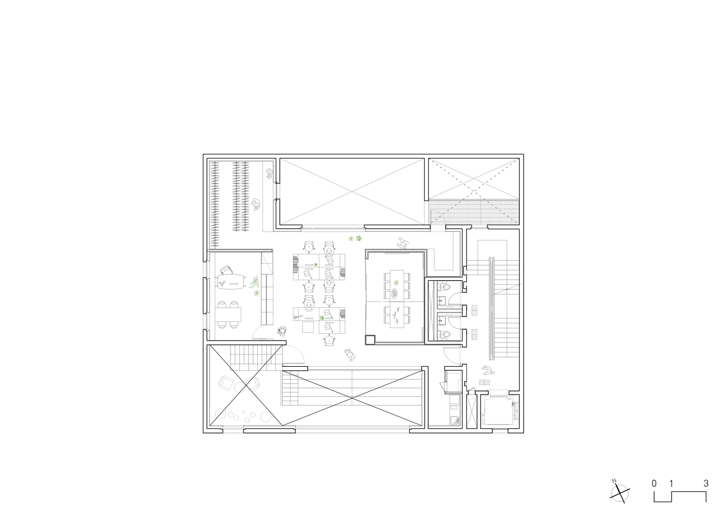 三种不同材质盒子堆叠起来的厚重房屋---酷图编号1186231