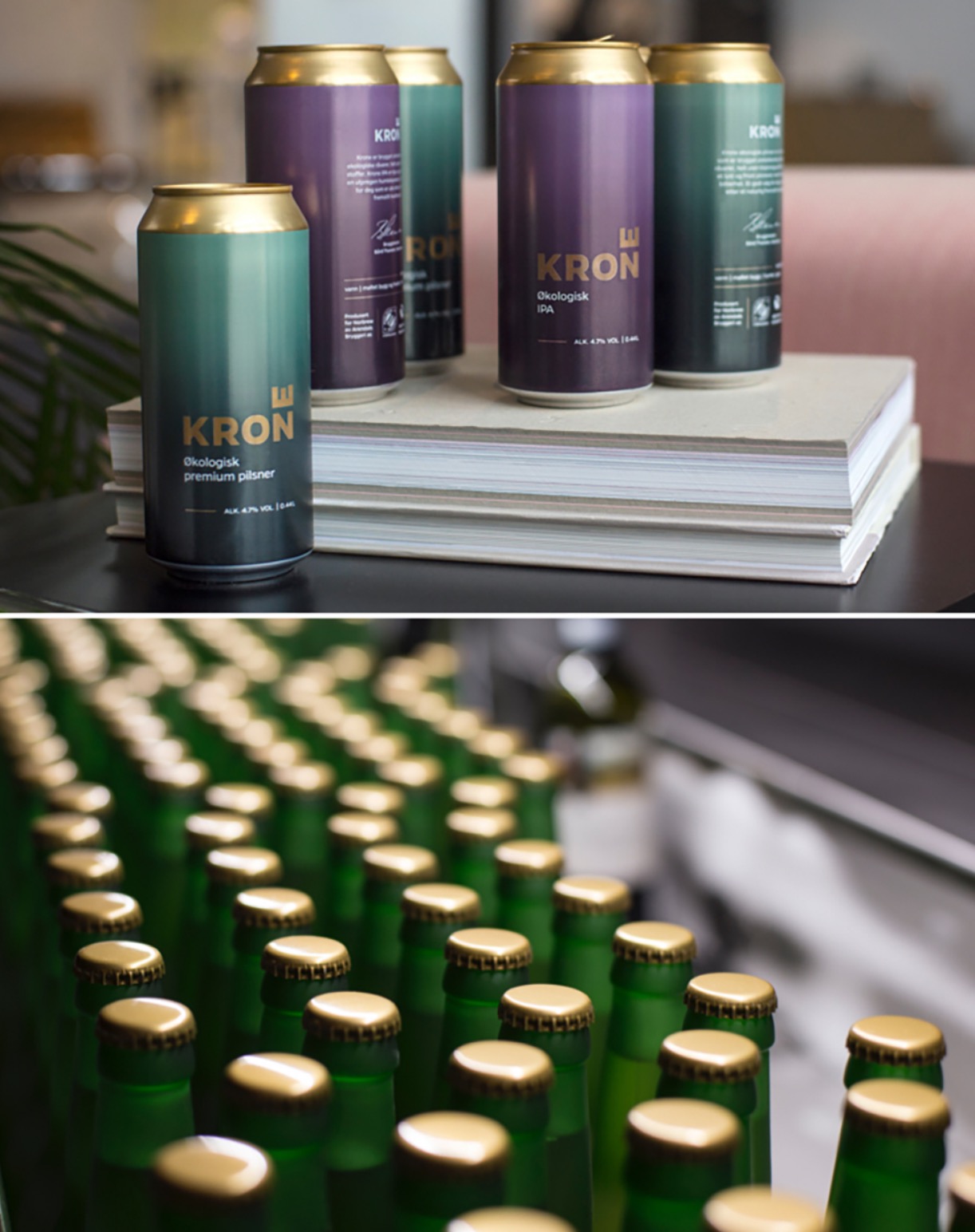 Krone-一个来自挪威用精美包装来诠释它王位的酒。该设计的特点是黄金着色和排版,提升了产品,使其脱颖而出---酷图编号2