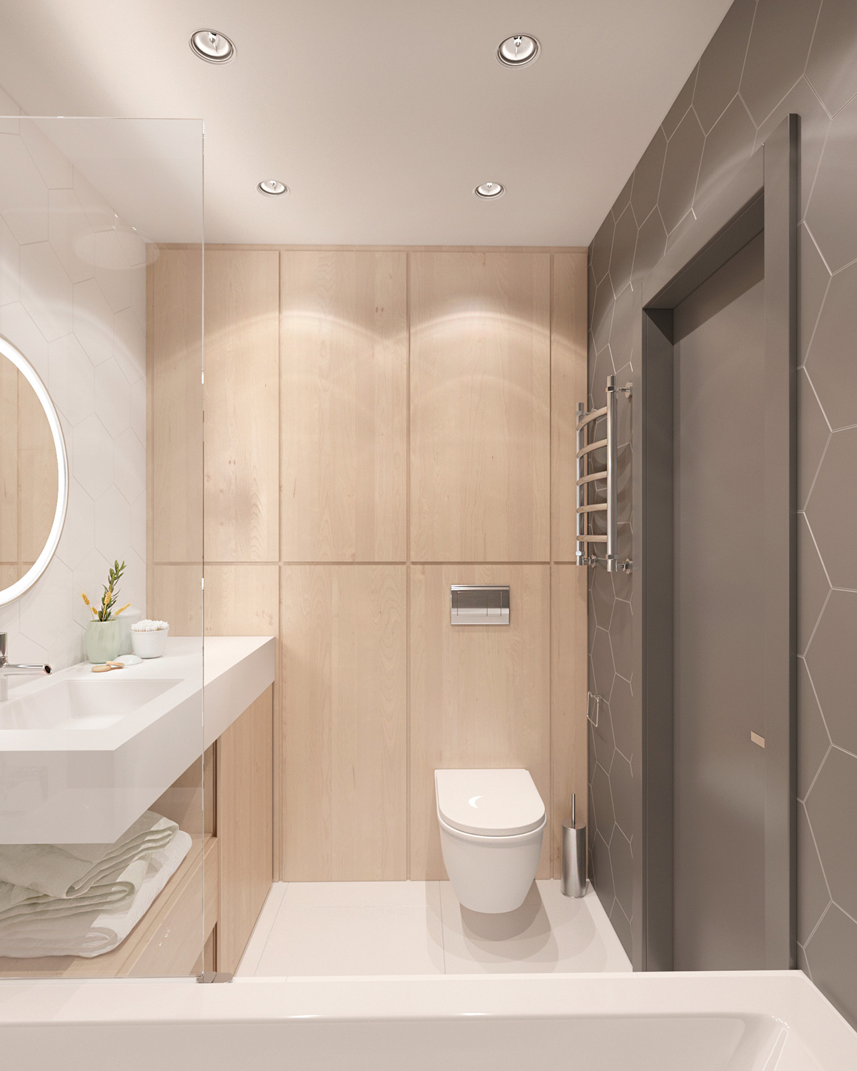 2个带有现代色彩设计的单身卧室公寓---酷图编号1189204