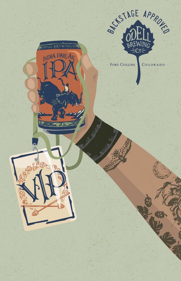 Odell Brewing Co印度淡色啤酒平面广告-它一直是跨山西方啤酒爱好者的首选,突出了啤酒的丰富的历史,以及它的渐近性---酷图编号3