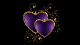 金属双心图案壁纸