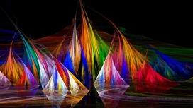 五颜六色的分数维峰顶