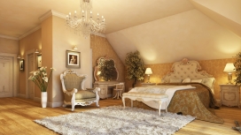 高清晰豪华床房壁纸