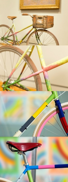 明尼阿波利斯艺术学院（MIA）与英俊周期合作，创造三种不同的自行车，定制看起来像来自MIA的着名画，灵感来自汉斯塔特拉的1948年T-87四门轿车，简单地展示了乡村和自然的感觉。