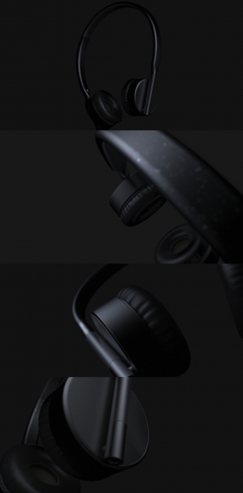 Decibel-一个虚拟蓝牙耳机品牌炫酷黑色设计-目标是适应引领当今青年的生活方式。