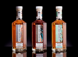 新鲜有趣时髦同时保持高端感觉的爱尔兰Method and Madness威士忌-瓶子的八角形被设计成折射反光，是为了在瓶子中产生一种万花筒的图案