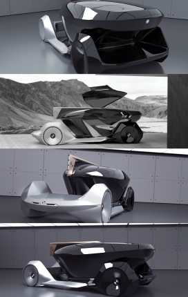 BMW Auriga Exterior-宝马旗舰怪异概念车设计