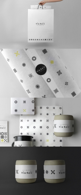 墨西哥VIA RAIZ-毛巾产品包装设计-符合传统与现代符号组成的手工产品，寻找一个强调了作品的文化精髓而不是掩盖它们的品牌