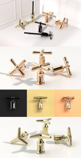 Faucet trio-水龙头的三重奏-转笔刀形状