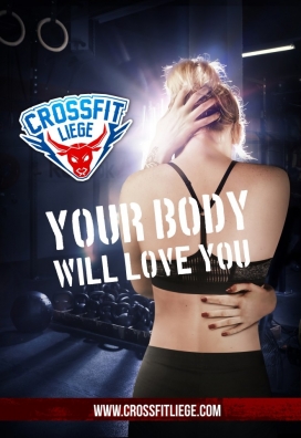 你的身体会爱上你-Crossfit健身训练平面广告