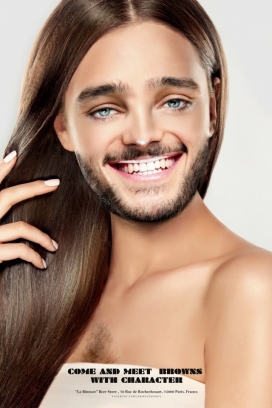 满足金发女郎的性格-La Binouze平面广告