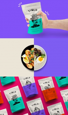 大胆时尚俏皮五彩的Tiqld香料