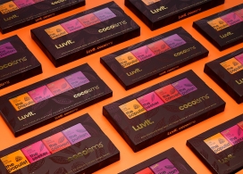 印度LUVLT COCOISMS巧克力品牌包装设计-一个大胆新鲜的设计