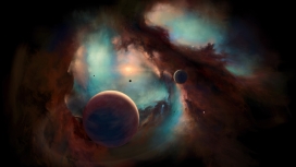 高清晰星云图案壁纸