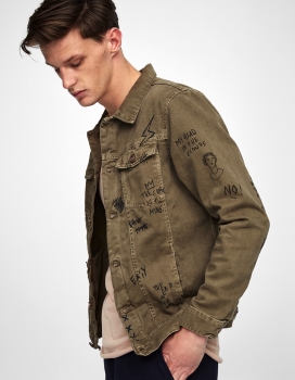 DENIM TRUCKERS PULL&BEAR-牛仔布男装