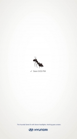 氙气大灯没有什么看不见的-现代汽车平面广告