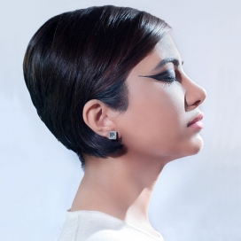 极简主义的混凝土耳环装饰品