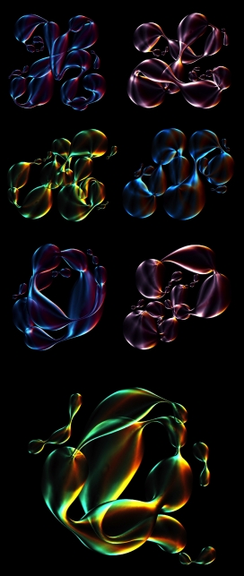 Ethereal Material-抽象的彩色泡泡