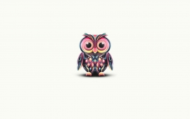 高清晰卡通猫头鹰壁纸