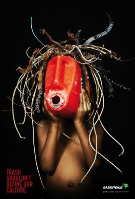 垃圾不应该定义我们的文化-绿色和平公益与非盈利组织平面广告