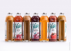 配有独特的状灵感来自叮咬的苹果的果汁瓶-独特而新鲜的果汁包装