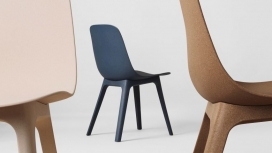 用再生木材和塑料创造的可持续宜家椅子