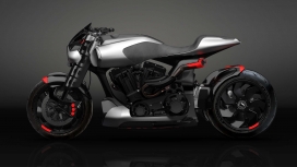 高清晰红黑质感搭配的arch  motorcycle摩托车壁纸