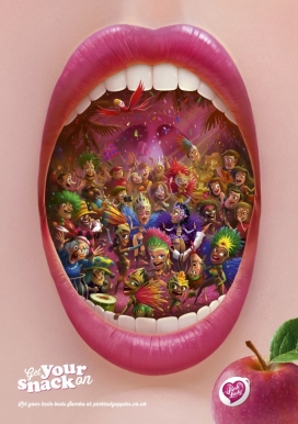 吃点心-Pink Lady苹果品牌广告设计