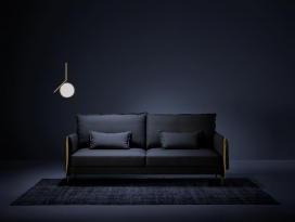 一种定制的沙发，感觉像手套，灵感来自英语的剪裁