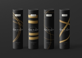 Luca and Linus-一个圆滑的面食包装-简单的纸板管包装与随意程式化的面食变种。简约、醒目，一个整体优雅和吸引力的外观