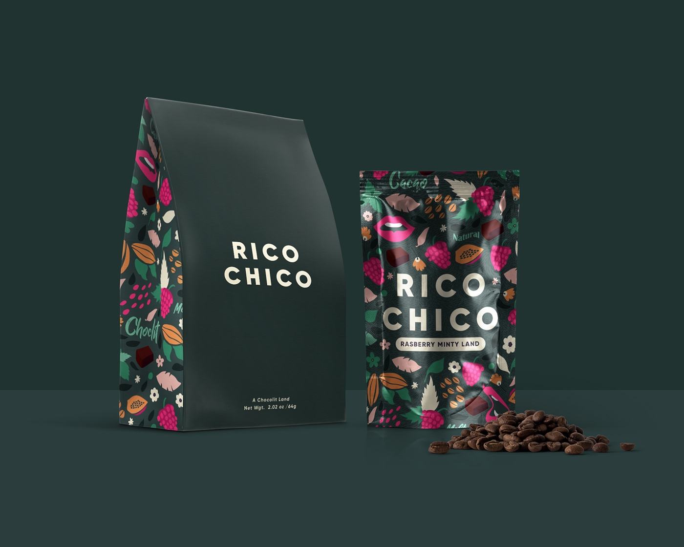 波多黎Rico Chico巧克力-来自大胆插图的口味,设计采用了大胆的图案元素,吸引观众的目光并呈现巧克力的不同风味。图片