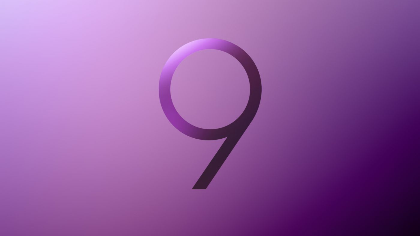 高清晰三星盖世手机桌面紫色数字9壁纸图片