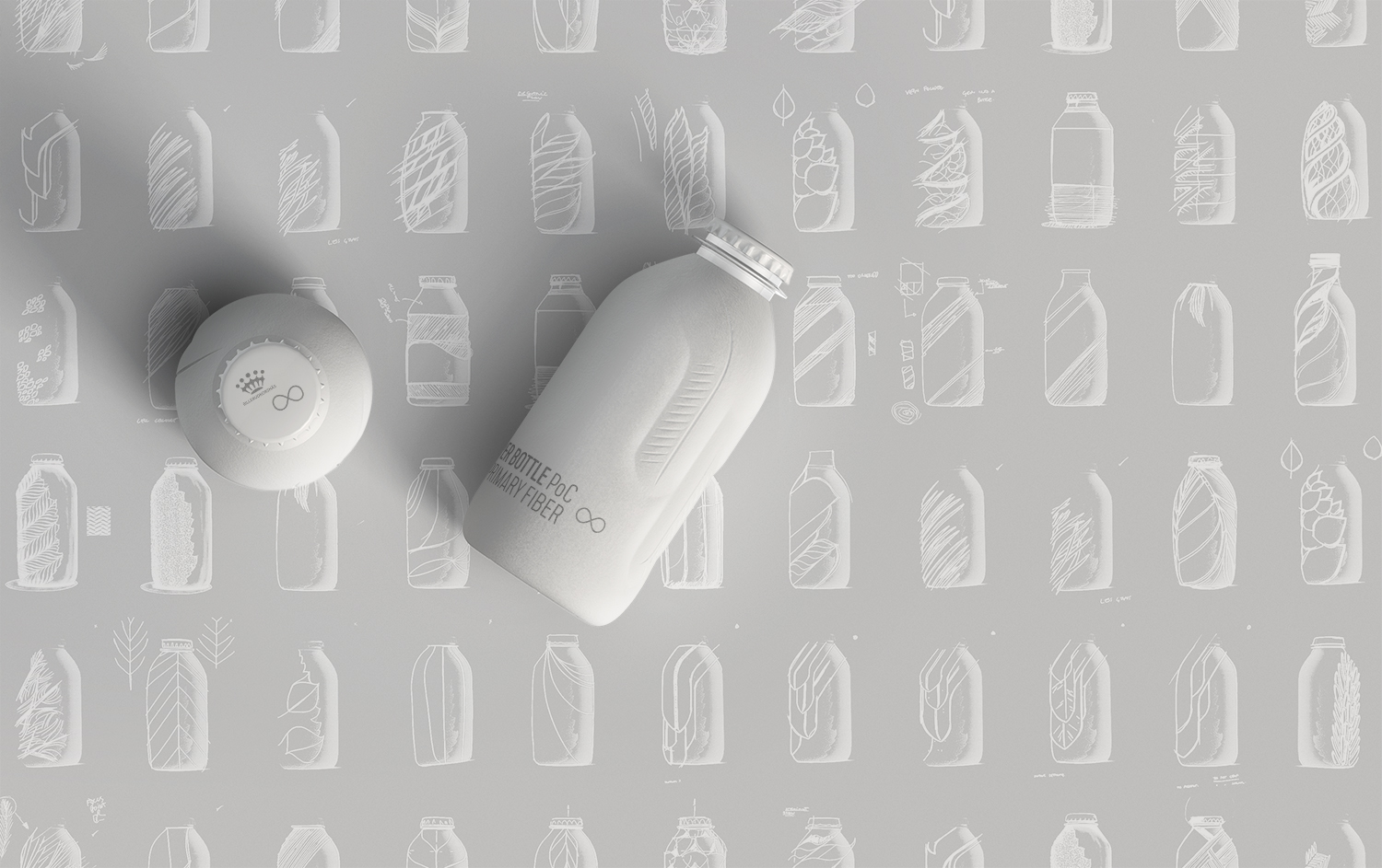 可持续的纸瓶-旨在为浪费的塑料瓶创造一种环保替代品---酷图编号1198838