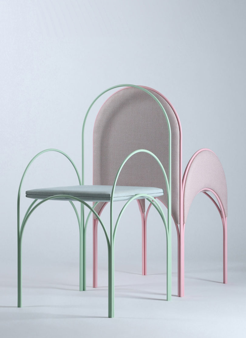 受黎巴嫩传统拱门建筑启发的家具系列-柔和色调轻盈视觉系列展现了黎巴嫩文化遗产的商标特色---酷图编号11