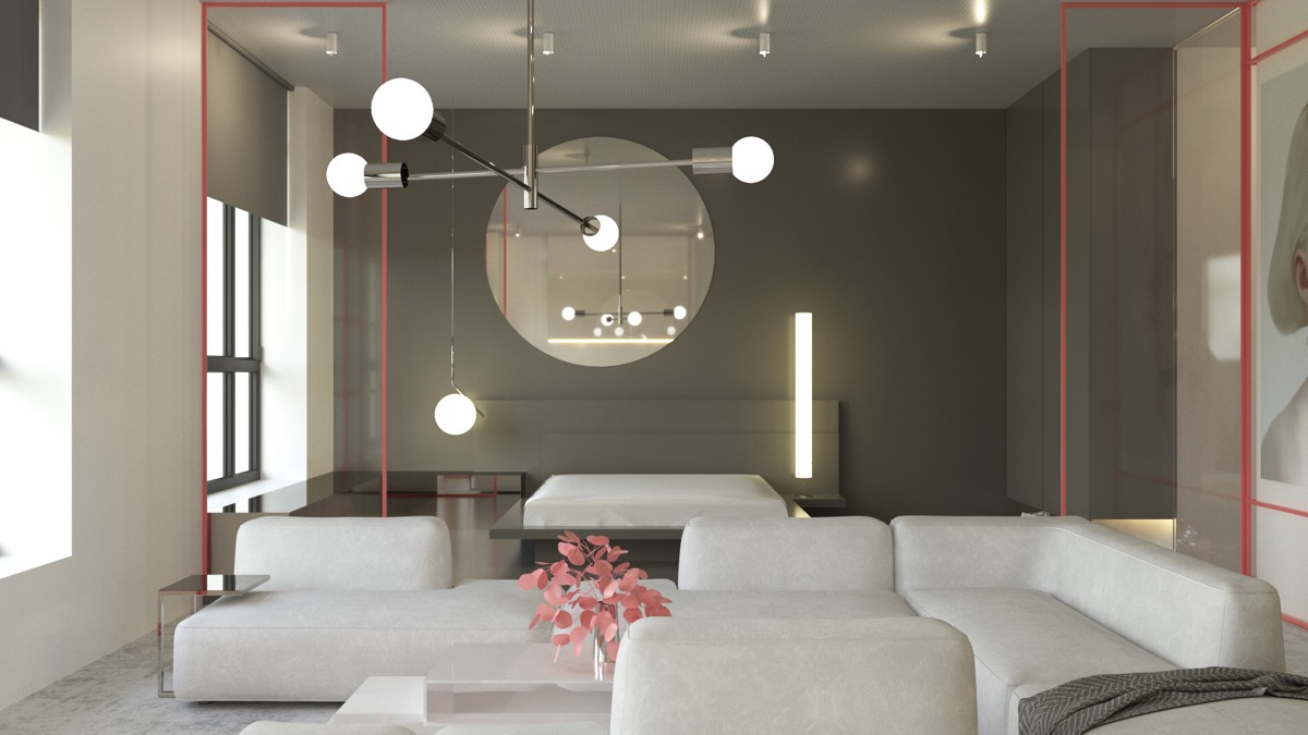 夏季色彩简洁黑条公寓装饰---酷图编号27