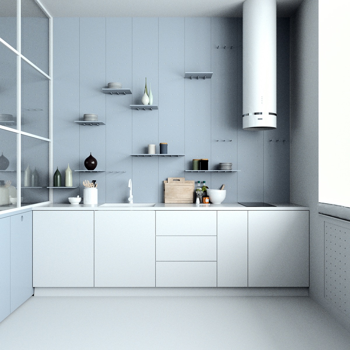 夏季色彩简洁黑条公寓装饰---酷图编号20