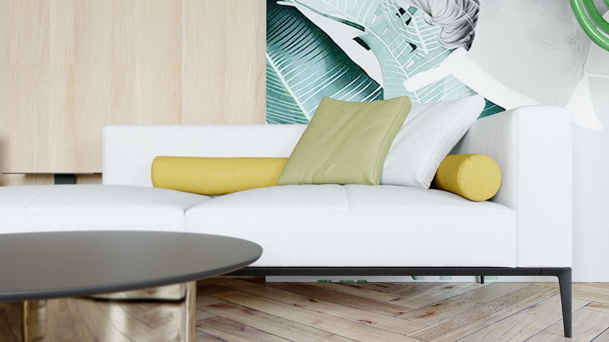 夏季色彩简洁黑条公寓装饰---酷图编号1