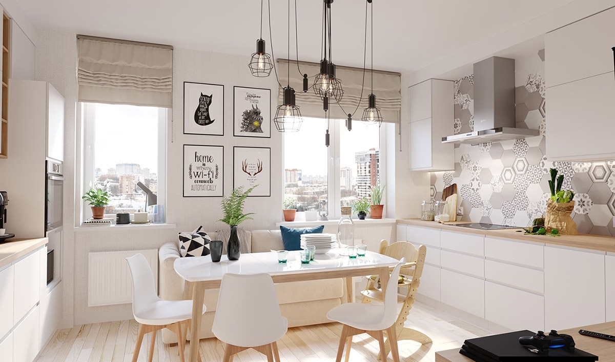 四个使用白色木材达到良好效果的明亮开朗室内设计封面大图