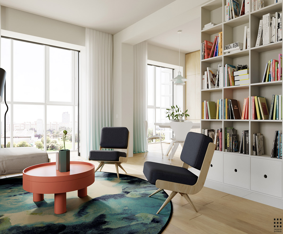 四个使用白色木材达到良好效果的明亮开朗室内设计---酷图编号1206998