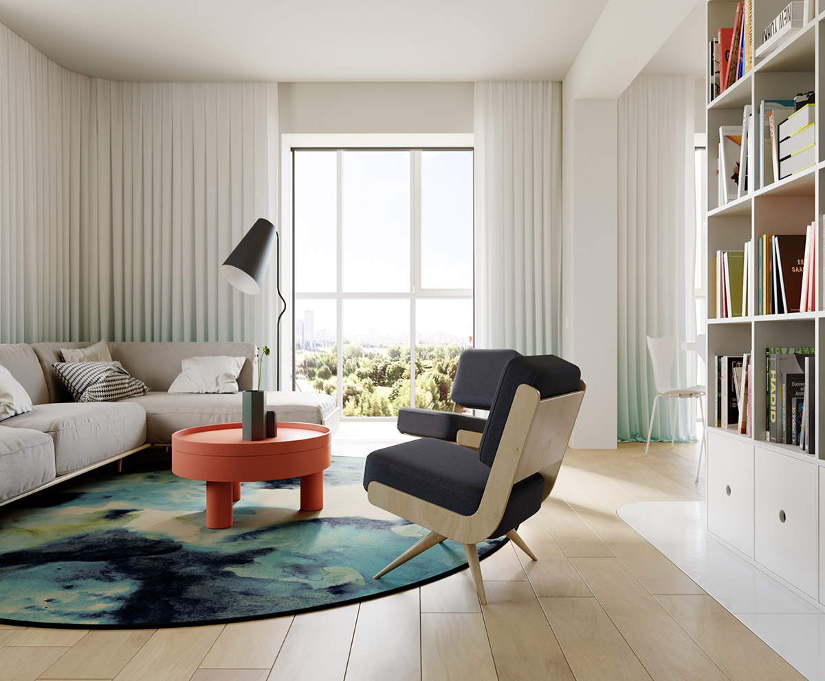 四个使用白色木材达到良好效果的明亮开朗室内设计---酷图编号1206999