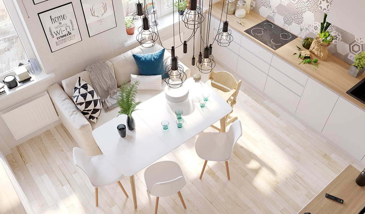 四个使用白色木材达到良好效果的明亮开朗室内设计---酷图编号1207012