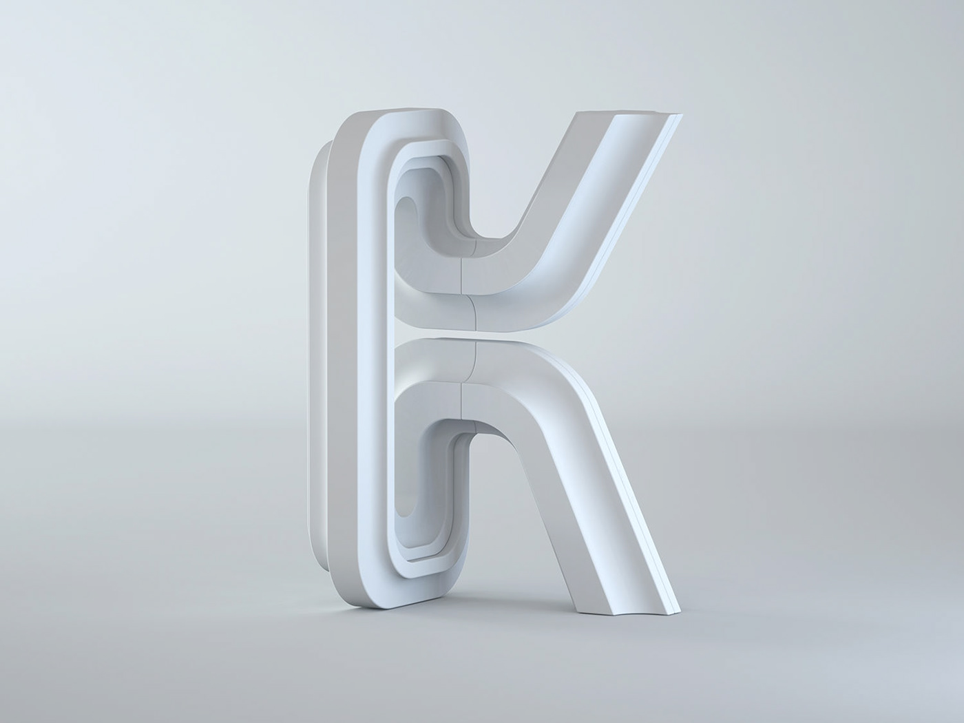 36 days of type 2018-三维立体字母设计欣赏